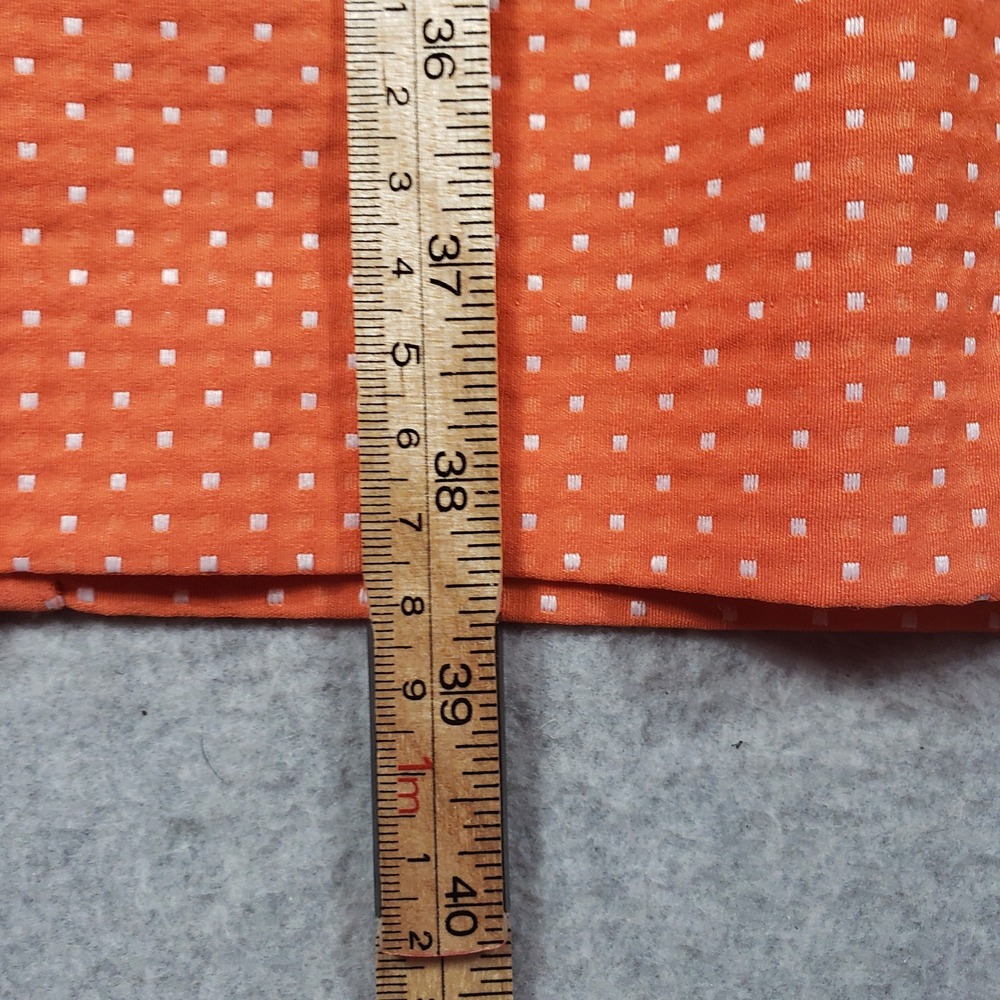Calvin Klein Womens Dress Sheath Sleeveless Size 6 Orange Polka Dot CD9EH923 SEO - Picture 7 of 13